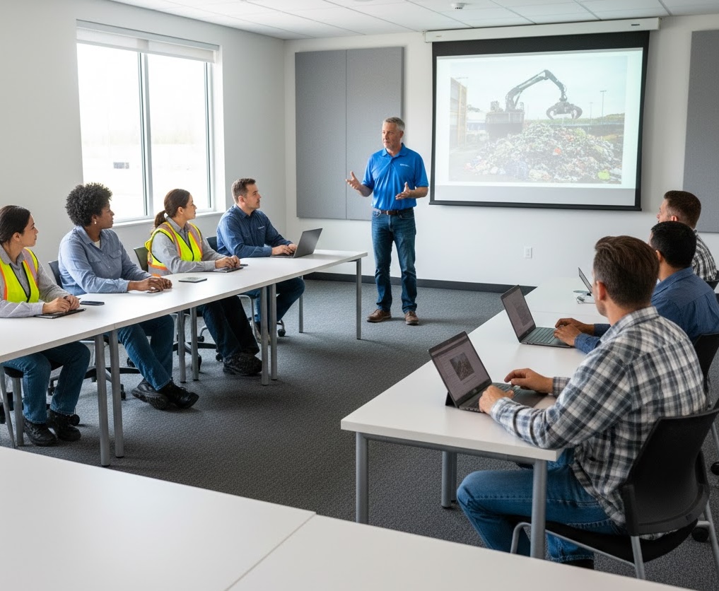Modern fleet vehicle on the road